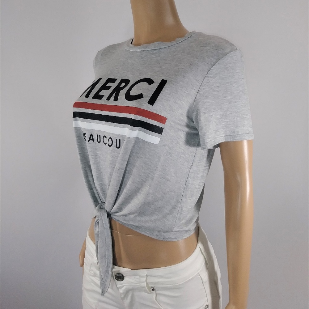 Atticute Light Grey W/ Red, Black & White Stripes - Picture 3 of 3